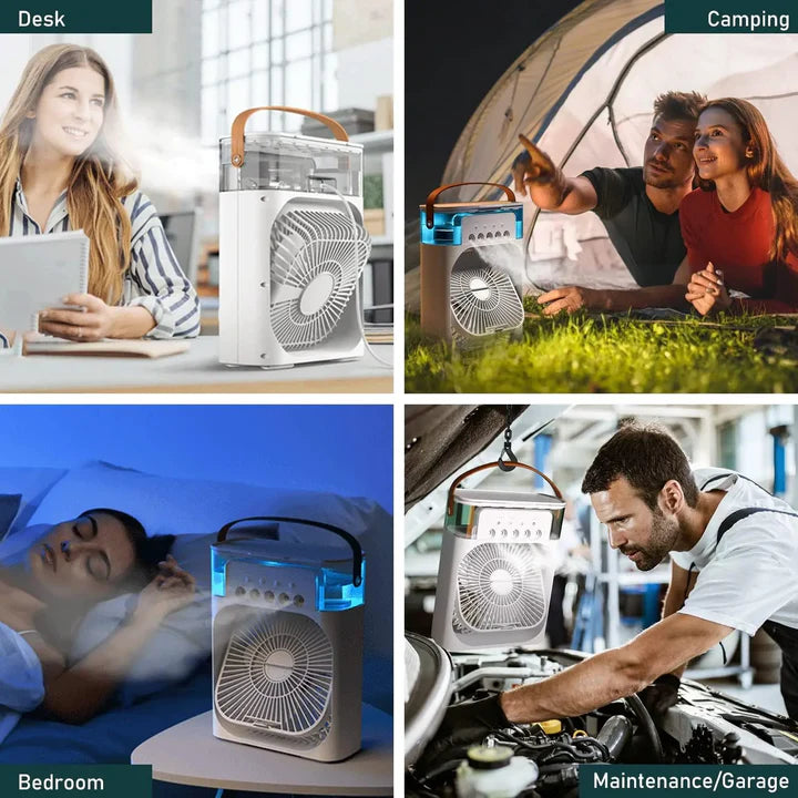 Ventilador y Humidificador 3 en 1: Comodidad y Frescor en Un Solo Equipo