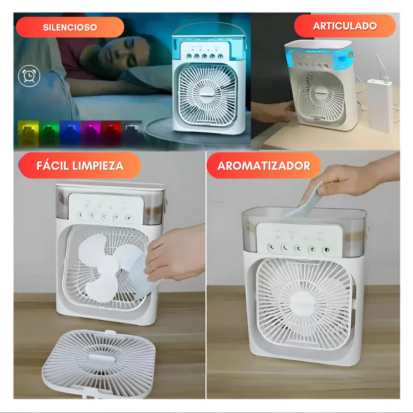 Ventilador y Humidificador 3 en 1: Comodidad y Frescor en Un Solo Equipo
