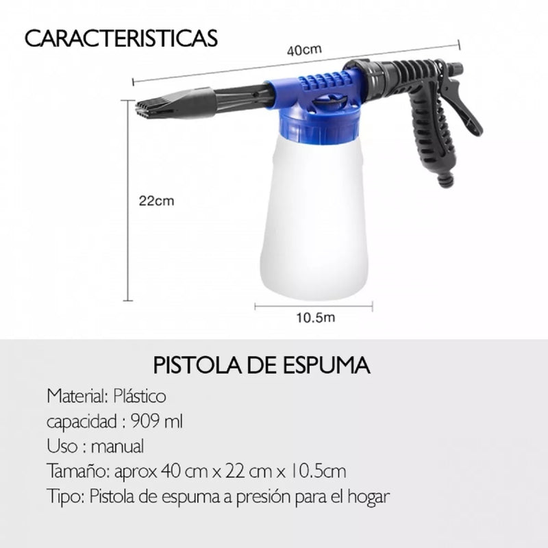 Pistola Lanza Espuma Pulverizador De Agu