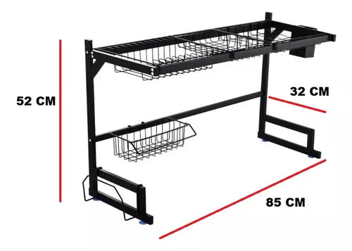 Escurridor platero metalico 2 nivel 85cm