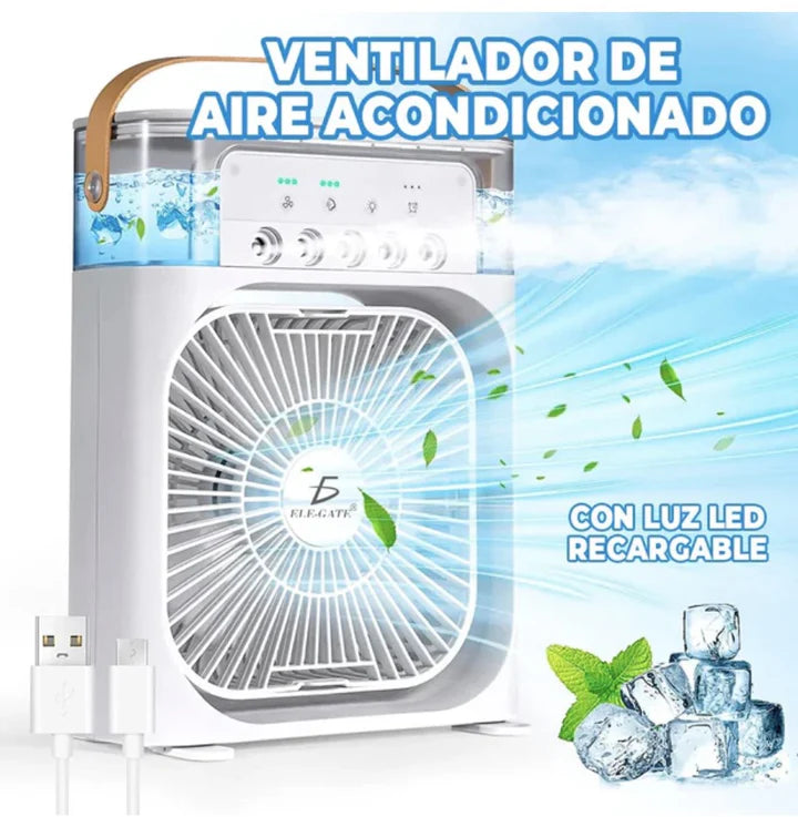 Ventilador y Humidificador 3 en 1: Comodidad y Frescor en Un Solo Equipo